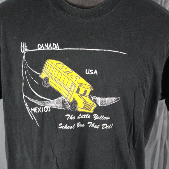 Vintage Protest Shirt - The LIttle School Bus That Did - Men's XL - Picture 2 of 7